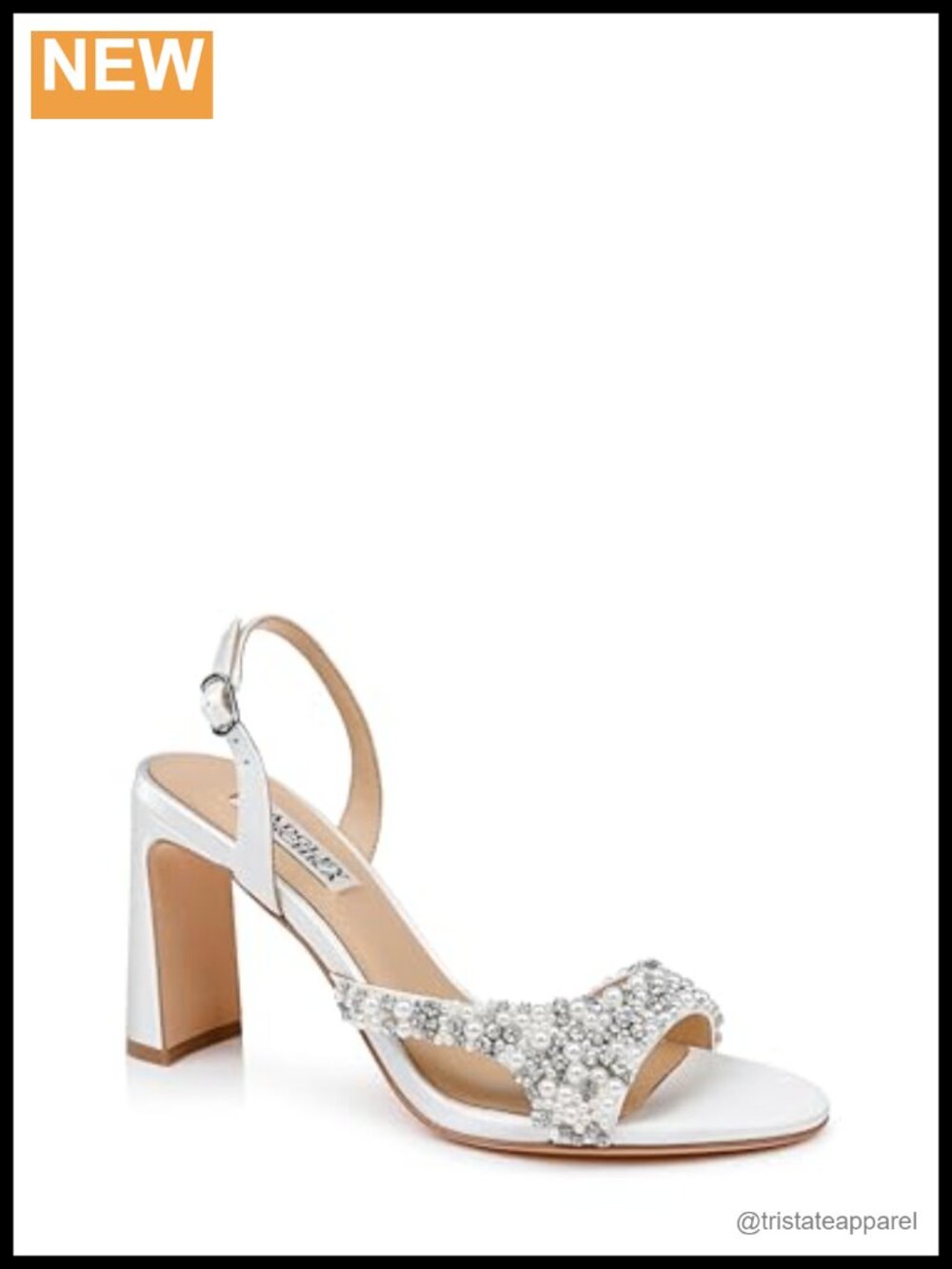 Badgley Mischka Jenesis Slingback Block Heel Sandals with Leather Lining